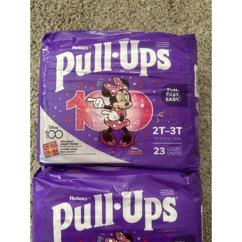 Huggies (2-PACK) Girls Pull Ups 2T-3T (16-34 lbs) 23 Each Total = 46 NEW SEALED